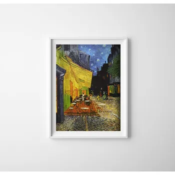 Plakát Dekorativní plakát Dekorativní plakát Terasa kavárny v noci Vincent van Gogh