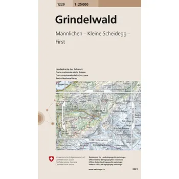 Swistopo vydavatelství mapa Grindelwald (Männlichen-Kleine Scheidegg-First) 1:25 t. t