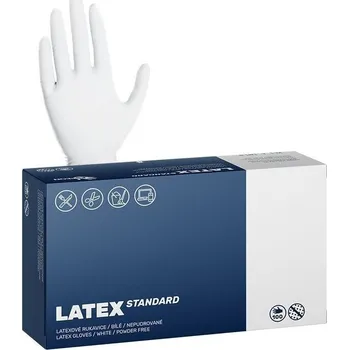 Vyšetřovací rukavice Rukavice Latex L/100 bílé nepudrované