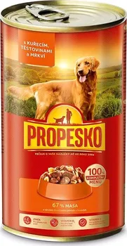 Krmivo pro psa Propesko Kousky pro psy kuře/těstoviny/mrkev 1240 g