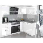 Kuchyňská linka Belini 360 cm bílý lesk s pracovní deskou Jowisz INF JOWISZ/3/WT/W/0/D