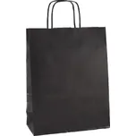 Papírová taška 25x32x11CM EKO černá s proužky