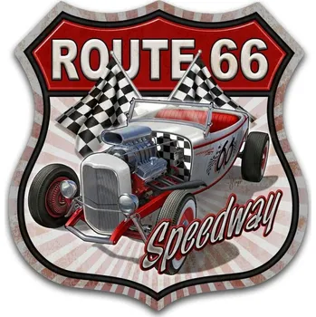 Plechová cedule PLECHOVÁ CEDULE ROUTE 66 SPEEDWAY