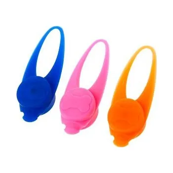 Obojek pro psa Silikonové blikátko na obojek 8x2,5x2cm modrá