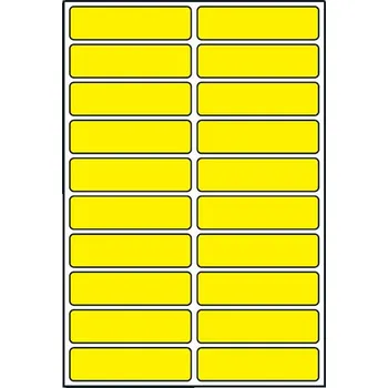 Samolepící etiketa Toppapír Print etikety barevné 48x11mm, 10 listů, A6, 20ks/list Barva: Reflexní žlutá