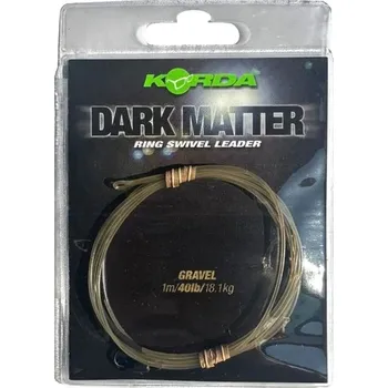 KORDA - Koncová montáž Dark Matter Ring Swivel Leader 18,1 kg 1 m Gravel