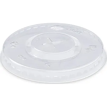 Jednorázové nádobí Víčko rPET s křížovým otvorem Ø90mm 100ks