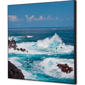 Textilní dekorace na zeď 40 x 40 Mořské vlny