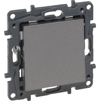 Elektrická zásuvka Legrand NILOÉ STEP tlačítko OCEL /863409/