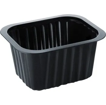 Jídelní hůlka Plastová zatavovací miska 1D černá 138/114/70 Duni 276ks