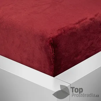 Prostěradlo Mikroplyšové prostěradlo 180x200 Elegance - Bordó