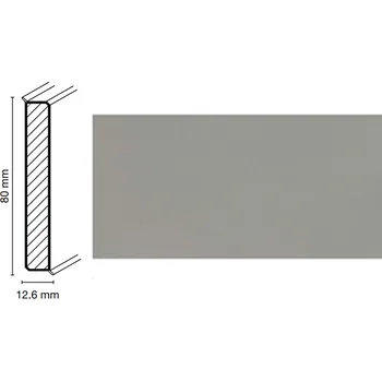 soklová lišta Doellken Döllken - Soklová lišta CUBU flex life 80mm, stříbrná 1246, 250 cm