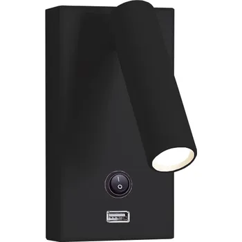 Nástěnné svítidlo Luxcambra Nastavitelná nástěnná lampička Manhattan Wall Varianta: USB port součástí, Barva nohy: Černá 2021