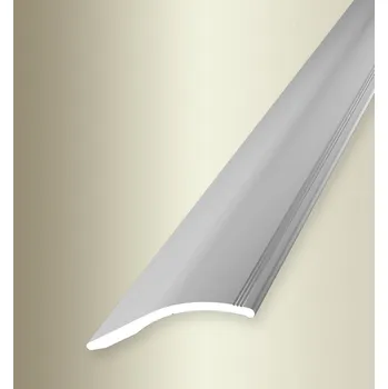 přechodová lišta Küberit 248 SK - Přechodový profil 40 mm, výškový rozdíl 0-18 mm, oblý - samolepicí Barva dekoru: stříbro F4, Délka lišty: 270 cm