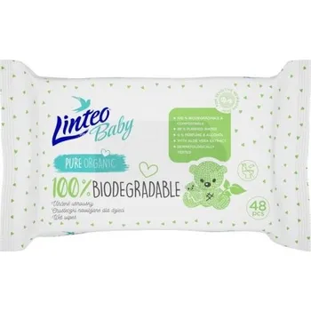 Dětský vlhčený ubrousek Ubrousky dětské vlhčené Linteo Baby Biodegradable, 48 ks