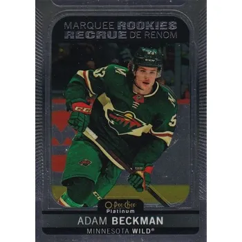 Karetní hra insert RC karta ADAM BECKMAN 21-22 OPC Platinum Marquee Rookies číslo 289