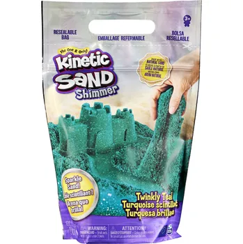 kinetický písek KINETIC SAND Balení třpytivého modrozeleného písku 0,9 KG