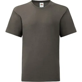 Dívčí tričko Fruit of the Loom Dětské triko 61-023-0 Light Graphite -Solid 128