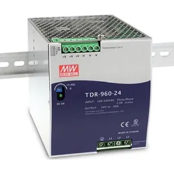 spínaný zdroj MEANWELL • TDR-960-24 • Průmyslový napájecí spínaný zdroj 24V 960W na DIN TDR-960-24