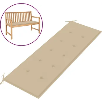 Zahradní lavice vidaXL Poduška na zahradní lavici béžová 150 x 50 x 3 cm