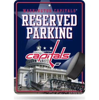 Plechová cedule Washington Capitals cedule na zeď Auto Reserved Parking 84393