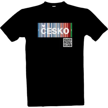 Pánská móda Tričko s potiskem Triko Warming Stripes - Česko s QR kódem - pánské pánské