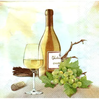 Papírový ubrousek UBR-F24, Ubrousek, 16x16 cm, LÁHEV S VÍNEM, 1 kus