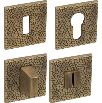 Dveřní kování TI - ROZETA - HR 5SQ T1 rozety BBQ OGS - Bronz česaný matný (77)