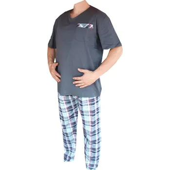 Pánské pyžamo xcena Pyžama bavlna kr. rukáv dl. nohavice Velikost: XXL
