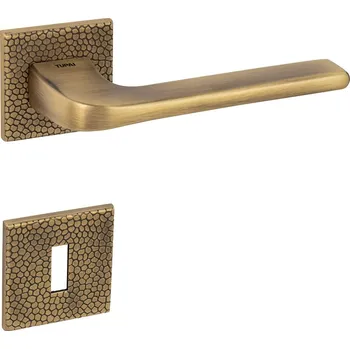 Dveřní kování TI - DARA - HR 4007 5SQ T1 rozety WC, klika/klika OGS - Bronz česaný matný (77)