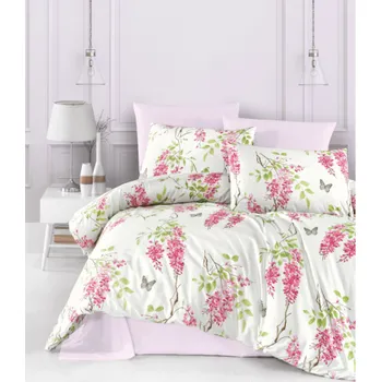 Povlečení Stanex Ložní povlečení bavlněné Fresha růžová (LS265) ROZMĚR: 140x220 cm + polštář (90x70 cm)