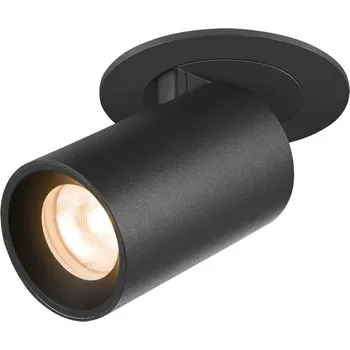 BIG WHITE (SLV) NUMINOS PROJECTOR XS stropní zápustné svítidlo 2700 K, 55d, válcové, černé/černé 1006873