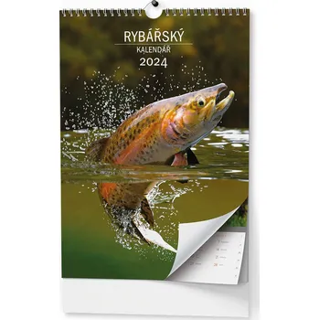 Kalendář Baloušek Tisk Nástěnný rybářský kalendář 2024
