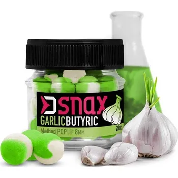 Plovoucí Boilies Delphin D SNAX POP Česnek-Butyric 10mm