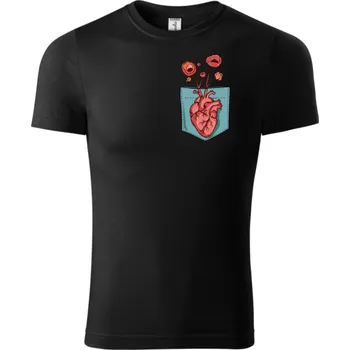 Chlapecké tričko Fenomeno Dětské tričko Srdce Velikost: 122 cm/ 6 let, Barva trička: Černé
