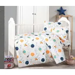 Brotex Bavlněné dětské povlečení do malé postýlky 90x135, 45x60 cm vesmír Zapínání: zipový uzávěr