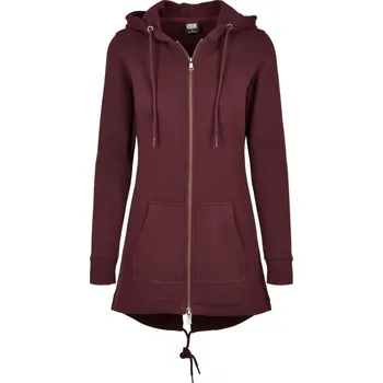 Dámská mikina Dámská mikina Urban Classics Ladies Sweat Parka - tmavě červená XL