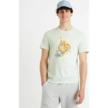 Pánské tričko Celio Tričko s potiskem Fegrume - Pánské Celio bílá 2397892