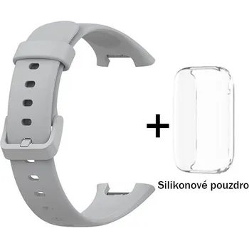 Řemínek na hodinky Šedý řemínek pro Xiaomi Smart Band 7 Pro (Silikonový opasek pro Xiaomi Smart Band 7 Pro šedá, silikonové pouzdro)