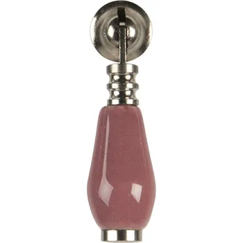 Dveřní kování Růžová keramická úchytka Schyler – 2x2x6 cm