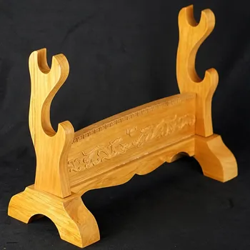 Replika zbraně Kawashima Zdobený stojan na 2 katany s motivem draka