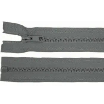 Zip Zdrhovadlo zip kostěný 30 cm dělitelný tm. šedá