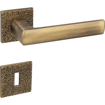 Dveřní kování TI - POPULAR - HR 4161 5SQ T3 rozety WC, klika/klika OGS - Bronz česaný matný (77)