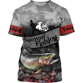Pánské tričko Originální barevné tričko pro rybaře 3D vzor ryba Velikost: 4XL, Barva (Varianta): tričko 4