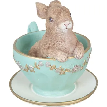 Králík v barevném šálku – 8x7x8 cm