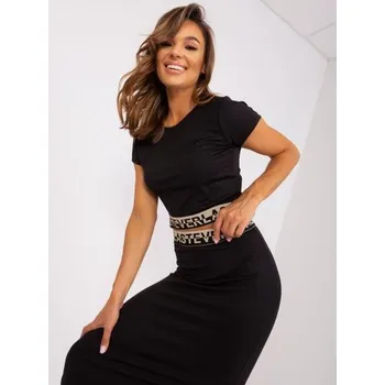 Och Bella Dámský top se širokou gumou OCH BELLA černý