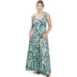 Dlouhé šaty DARJA tyrkysové