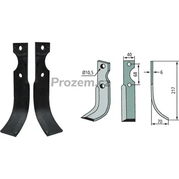 Fréza Frézovací nůž pravý pro Benassi, S308, 68/10,5/217 mm