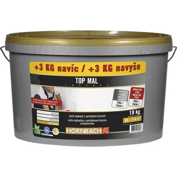 barva na zeď Barva na zeď Hornbach Top Mal bez konzervantů bílá 16+3 kg