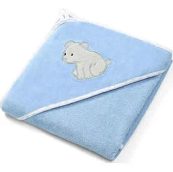 BabyOno Luxusní velurová osuška s kapucí, 85x85 cm - Medvídek